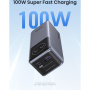 Baterie externă UGREEN Nexode 100W cu porturi USB-C / USB-A - 12.000 mAh - gri