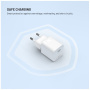Set adaptor mini GaN FIXED cu port USB-C și cablu USB-C la USB-C - 20W - 1,2 m - alb