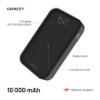 Baterie externă FIXED Zen 10 Pro cu porturi USB-C / USB-A - 10 000 mAh - negru