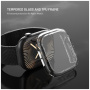 Husă de protecție FIXED Pure cu sticlă securizată pentru Apple Watch 42mm (Seriile 10 / 11) - transparentă
