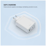 Adaptor de încărcare FIXED GaN cu porturi 3x USB-C / USB-A - 120W - alb