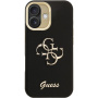 Husă Guess Grained 4G Logo cu suport rabatabil pentru iPhone 16 - negru