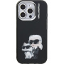 Karl Lagerfeld IML Aquarelle Karl and Choupette husă pentru iPhone 15 Pro - negru
