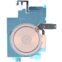 Bobină de schimb pentru încărcare wireless cu cip NFC, bliț și microfon pentru iPhone 16 Plus - negru