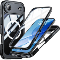 Husă rezistentă la șocuri cu sticlă securizată și MagSafe pentru iPhone Air - negru
