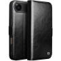Husă flip din piele QIALINO pentru iPhone Air - negru