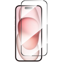 Sticlă securizată 2.5D ENKAY cu ramă neagră pentru iPhone 17
