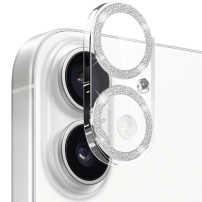 Sticlă securizată NORTHJO cu rame strălucitoare pentru protecția lentilelor camerei pentru iPhone 17 - argintiu