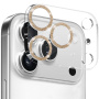 NORTHJO sticlă securizată cu rame sclipitoare pentru protecția lentilelor camerei pentru iPhone 17 Pro - auriu