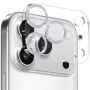 NORTHJO sticlă securizată cu rame sclipitoare pentru protecția lentilelor camerei pentru iPhone 17 Pro - violet deschis