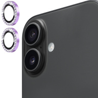Sticlă ENKAY cu pietre pentru protecția lentilelor camerei spate pentru iPhone 17 - violet