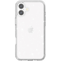 Husă transparentă cu sclipici pentru iPhone 17 - argintiu