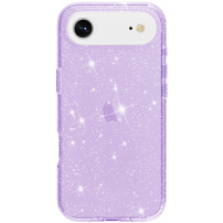 Husă transparentă cu sclipici pentru iPhone Air - violet