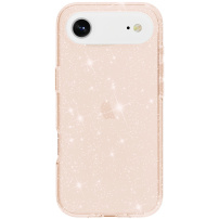 Husă transparentă cu sclipici pentru iPhone Air - roz-auriu