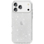 Husă transparentă cu sclipici pentru iPhone 17 Pro Max - argintiu