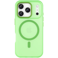 Husă mată translucidă cu MagSafe pentru iPhone 17 Pro Max - verde