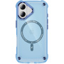 Husă rezistentă transparentă cu MagSafe pentru iPhone 17 - albastru