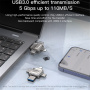 Yesido FL15 4 în 1 flash disk cu conectori USB-C / Lightning / USB-A / micro USB - 64GB - argintiu