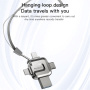 Yesido FL15 4 în 1 flash disk cu conectori USB-C / Lightning / USB-A / micro USB - 64GB - argintiu
