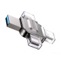 Yesido FL15 4 în 1 flash disk cu conectori USB-C / Lightning / USB-A / micro USB - 16GB - argintiu