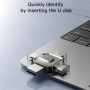 Yesido FL15 4 în 1 flash disk cu conectori USB-C / Lightning / USB-A / micro USB - 16GB - argintiu