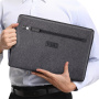 Geantă QIALINO pentru iPad de până la 13" / MacBook de până la 14" - gri închis