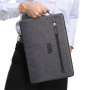 Geantă QIALINO pentru iPad de până la 13" / MacBook de până la 14" - gri închis