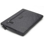 Geantă QIALINO pentru iPad de până la 13" / MacBook de până la 14" - gri închis