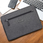 Geantă QIALINO pentru iPad de până la 13" / MacBook de până la 14" - gri închis