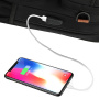 Rucsac COOLBELL cu curea reglabilă și port USB extern pentru iPad / MacBook de până la 16" - negru