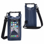 Geantă universală impermeabilă cu curea reglabilă și buzunar pentru iPhone - 5L - bleumarin