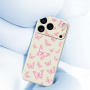 Husă de protecție cu model fluturi pentru iPhone 17 Pro Max - bej
