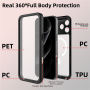 Carcasă rezistentă la șocuri și impermeabilă RedPepper cu MagSafe pentru iPhone 17 Pro Max - negru