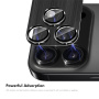 ENKAY sticlă securizată cu ramă șlefuită pentru protecția lentilelor camerei pentru iPhone 17 Pro Max - gri