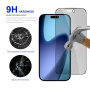 Sticlă securizată Rurihai 2.5D Anti-Spy cu ramă neagră pentru iPhone 17 Pro Max