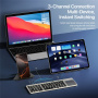 Tastatură Bluetooth wireless pliabilă cu touchpad și suport DUX DUCIS OK Flip - gri