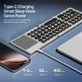 Tastatură Bluetooth wireless pliabilă cu touchpad și suport DUX DUCIS OK Flip - gri