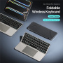 Tastatură Bluetooth wireless pliabilă cu touchpad și suport DUX DUCIS OK Fold - gri