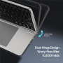 Tastatură Bluetooth wireless pliabilă cu touchpad și suport DUX DUCIS OK Fold - gri