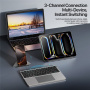Tastatură Bluetooth wireless pliabilă cu touchpad și suport DUX DUCIS OK Fold - gri