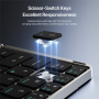 Tastatură Bluetooth wireless pliabilă cu touchpad și suport DUX DUCIS OK Fold - gri