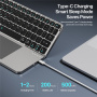 Tastatură Bluetooth wireless pliabilă cu touchpad și suport DUX DUCIS OK Fold - gri