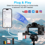 Adaptor NK-104 Pro 4 în 1 cu cititor de carduri - slot pentru card SD / TF / USB-C / USB-A la USB-C / Lightning - alb