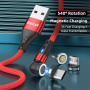 Cablu de încărcare și date 3 în 1 ENKAY cu conectori magnetici interschimbabili - USB-A la USB-C / Lightning / micro USB - 1 m - negru
