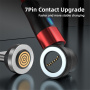 Cablu de încărcare și date 3 în 1 ENKAY cu conectori magnetici interschimbabili - USB-A la USB-C / Lightning / micro USB - 1 m - negru
