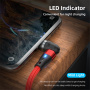 Cablu de încărcare și date 3 în 1 ENKAY cu conectori magnetici interschimbabili - USB-A la USB-C / Lightning / micro USB - 1 m - negru