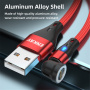 Cablu de încărcare și date 3 în 1 ENKAY cu conectori magnetici interschimbabili - USB-A la USB-C / Lightning / micro USB - 1 m - negru