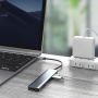 Hub 7 în 1 - slot pentru card SD / TF / HDMI / 2x USB-C / 2x USB-A la USB-C - gri