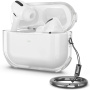 Husă transparentă cu carabină pentru AirPods Pro 3 - violet închis