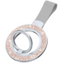 Suport magnetic rotativ 360° cu sclipici MagSafe pentru iPhone - roz-auriu